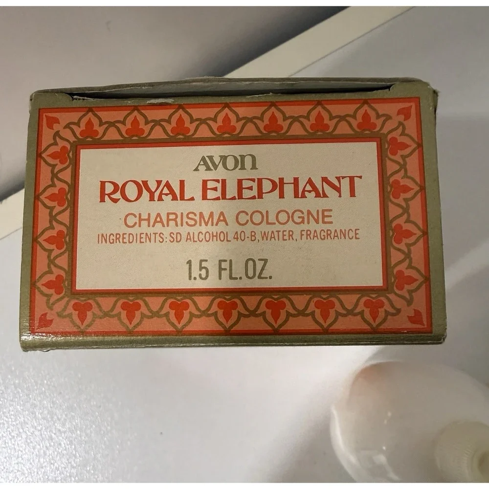 Vintage Royal Elephant Charisma Cologne Bottle Avon in Box